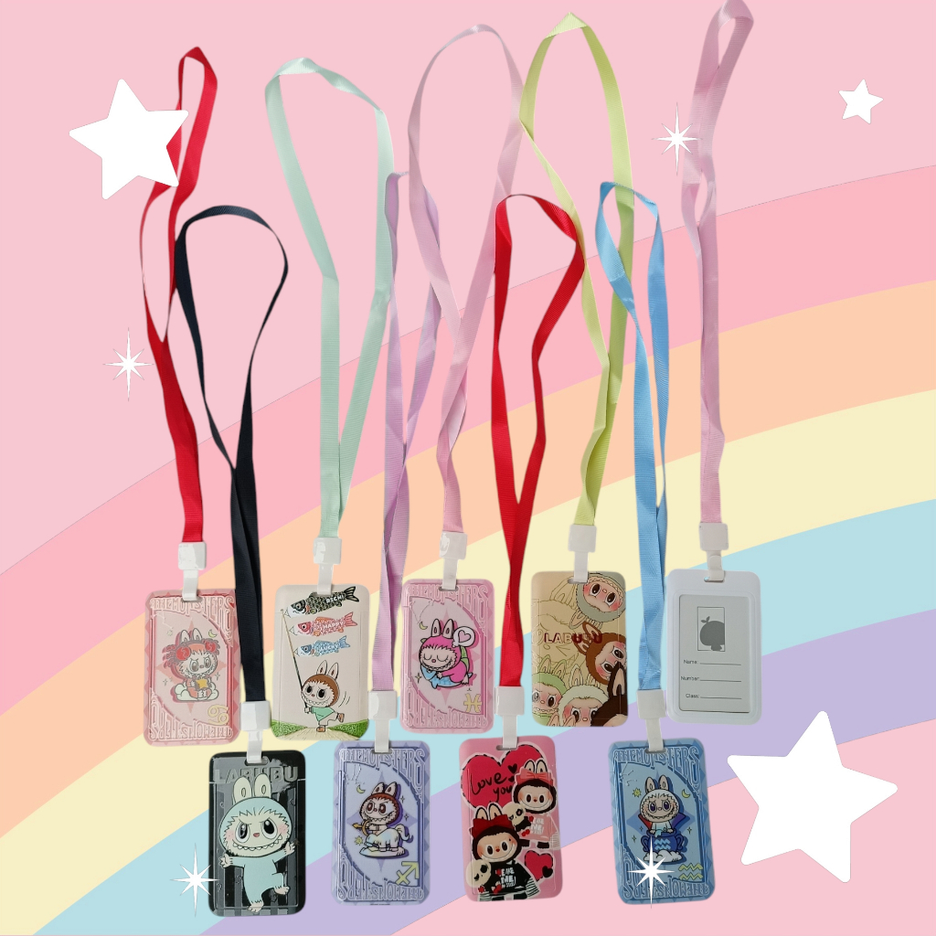 

Gantungan Name Tag Lanyard ID Card Holder Gantungan Kunci Kartu Nama Labubu Tali Tempat Kartu