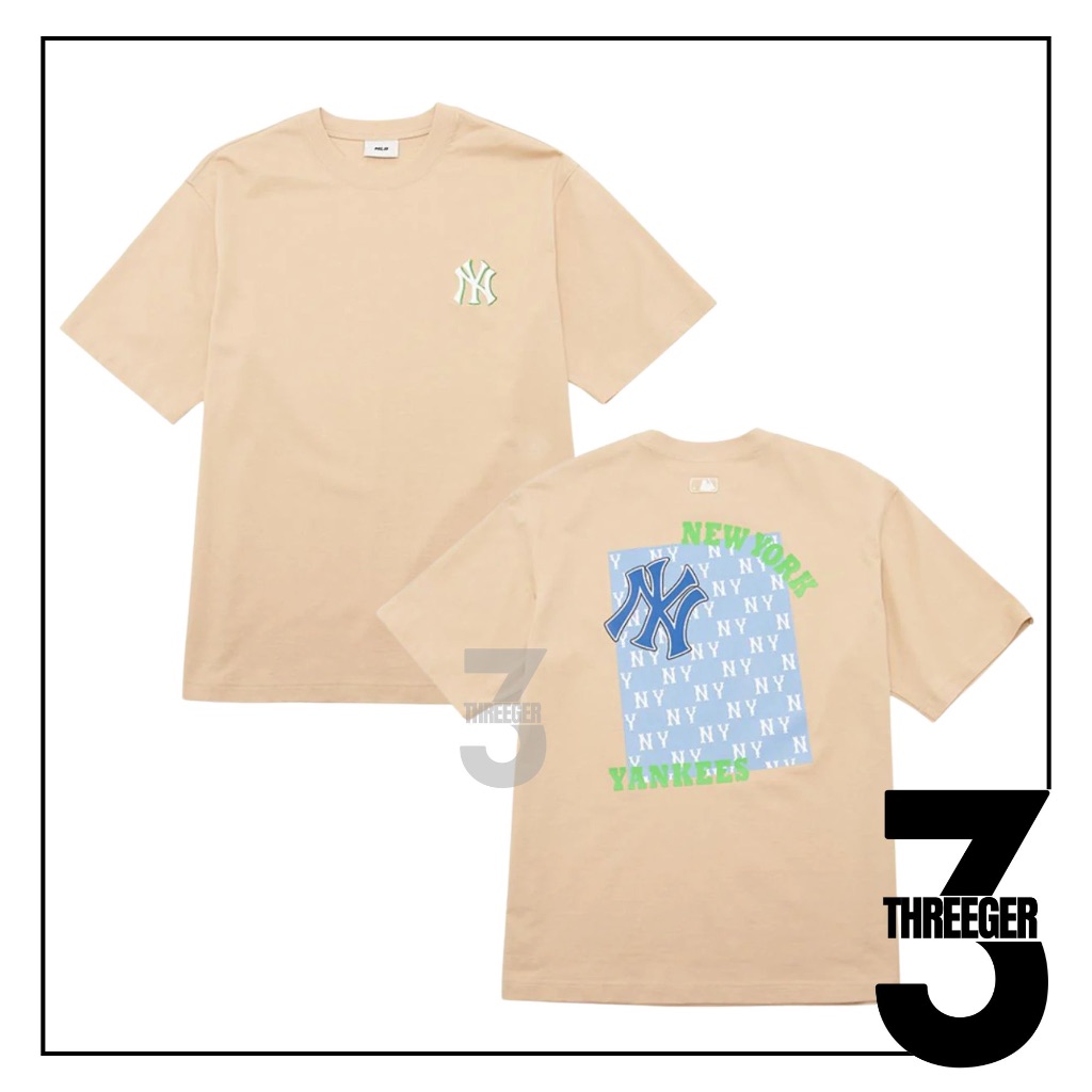 MLB NY Yankees Monotive Tee Beige Original