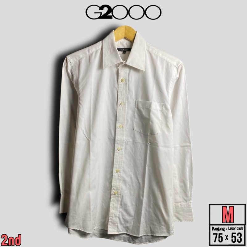KEMEJA POLOS PRIA G2000 PUTIH SIZE M