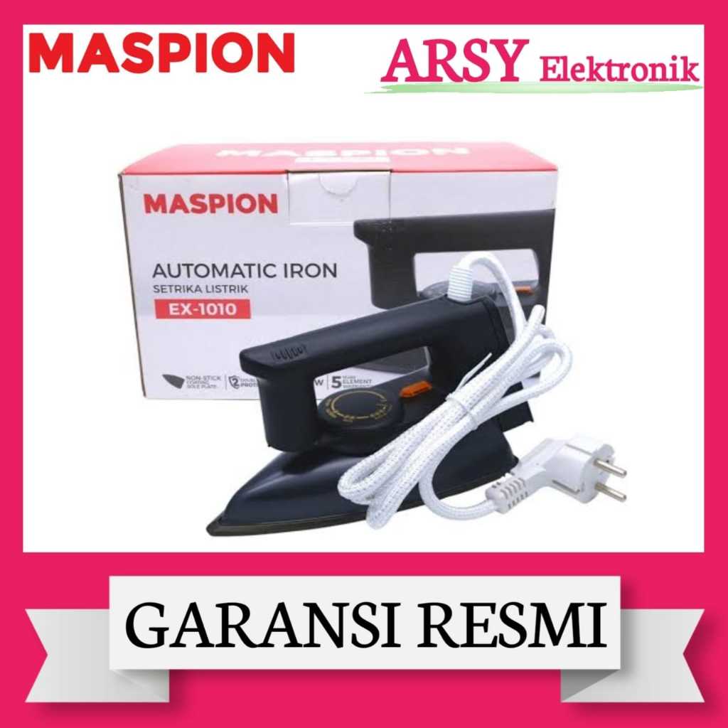 SETRIKA MASPION ANTI LENGKET EX-1010/MASPION SETRIKA ANTI LENGKET EX-1010 GARANSI PABRIK