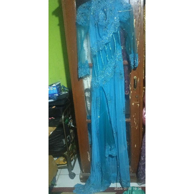preloved kebaya biru turkish
