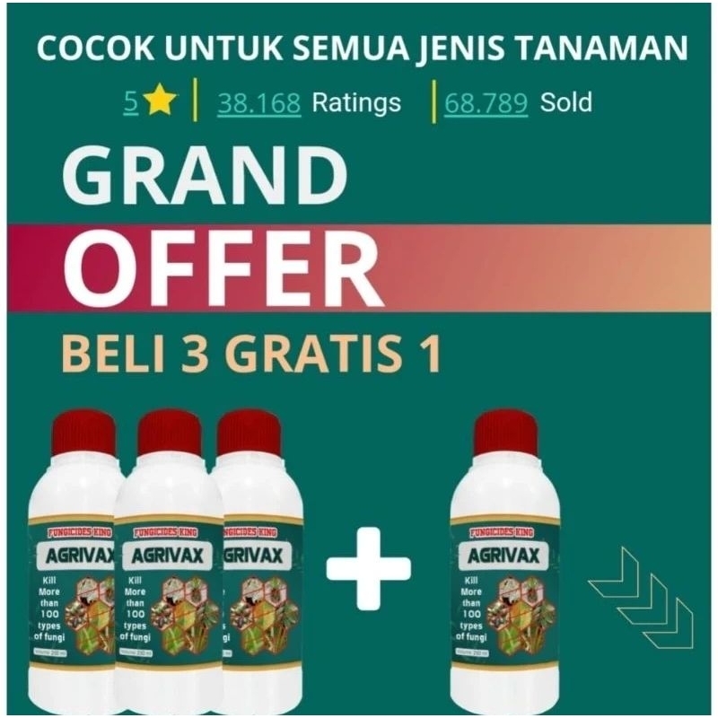 AGRIVAX Fungisida - Pembasmi Semua Jenis Jamur  Terampuh Pada Tanaman Termurah Terlaris Original Rec