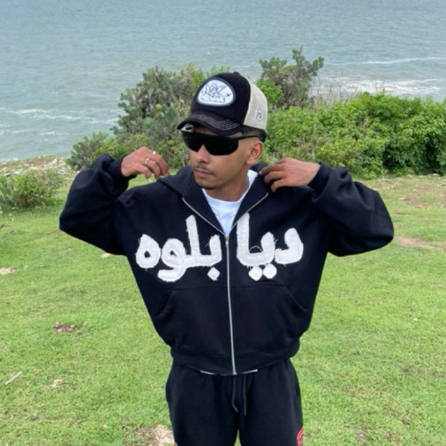 DIABLOH ARABIC HOODIE ZIP BOXY