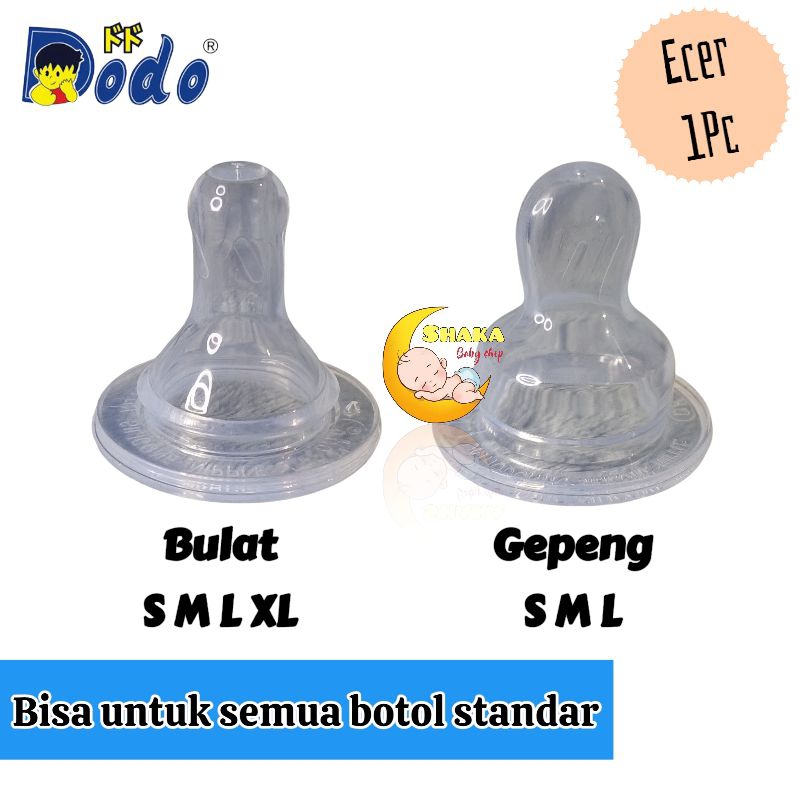 DODO Nipple Dot Bulat / Gepeng Pedodontic Original size S M L XL / Dot Susu Dodo / Silicone Dot Bayi