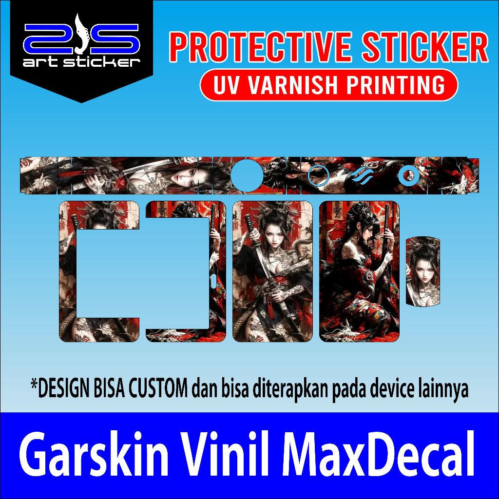 

STIKERTERMLT200FULL BODY UV FEMALE SAMURAI UV VARNISH PRINTING