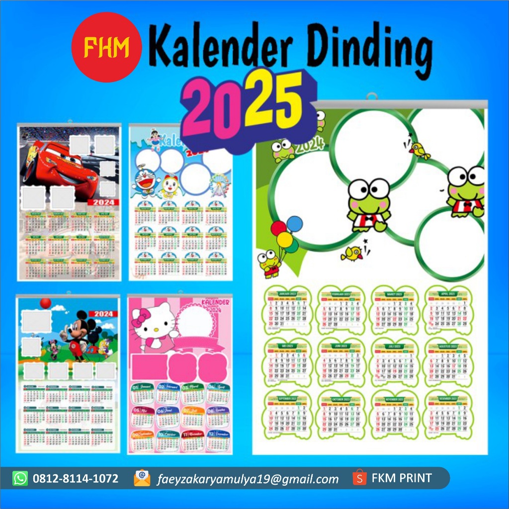 

(BISA SATUAN) KALENDER 2025 KALENDER CUSTOM FOTO TERBAIK MURAH KARAKTER