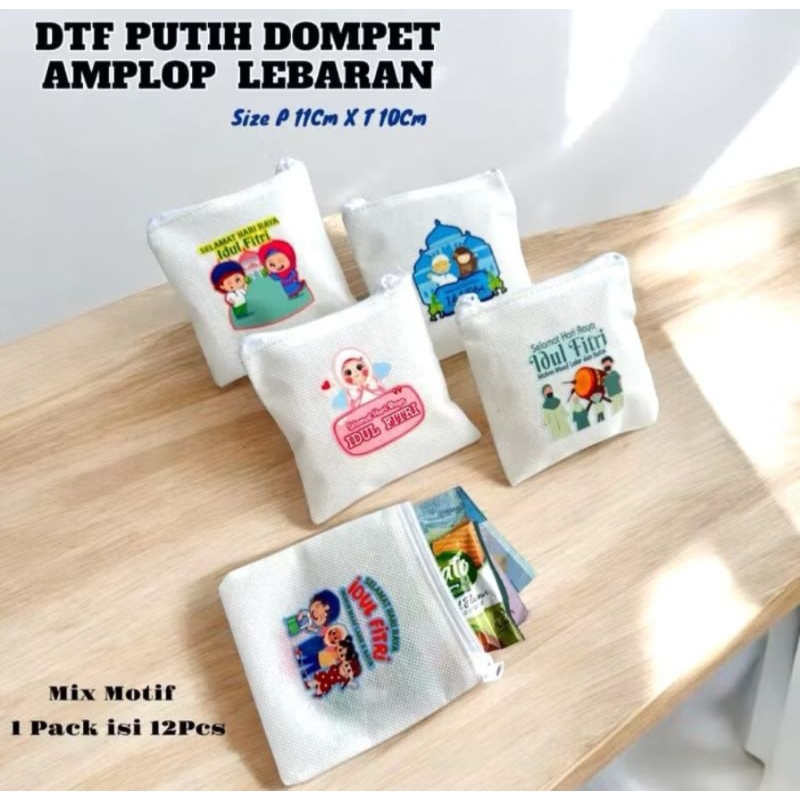 

dompet angpao lebaran putih DTF isi 12 pc