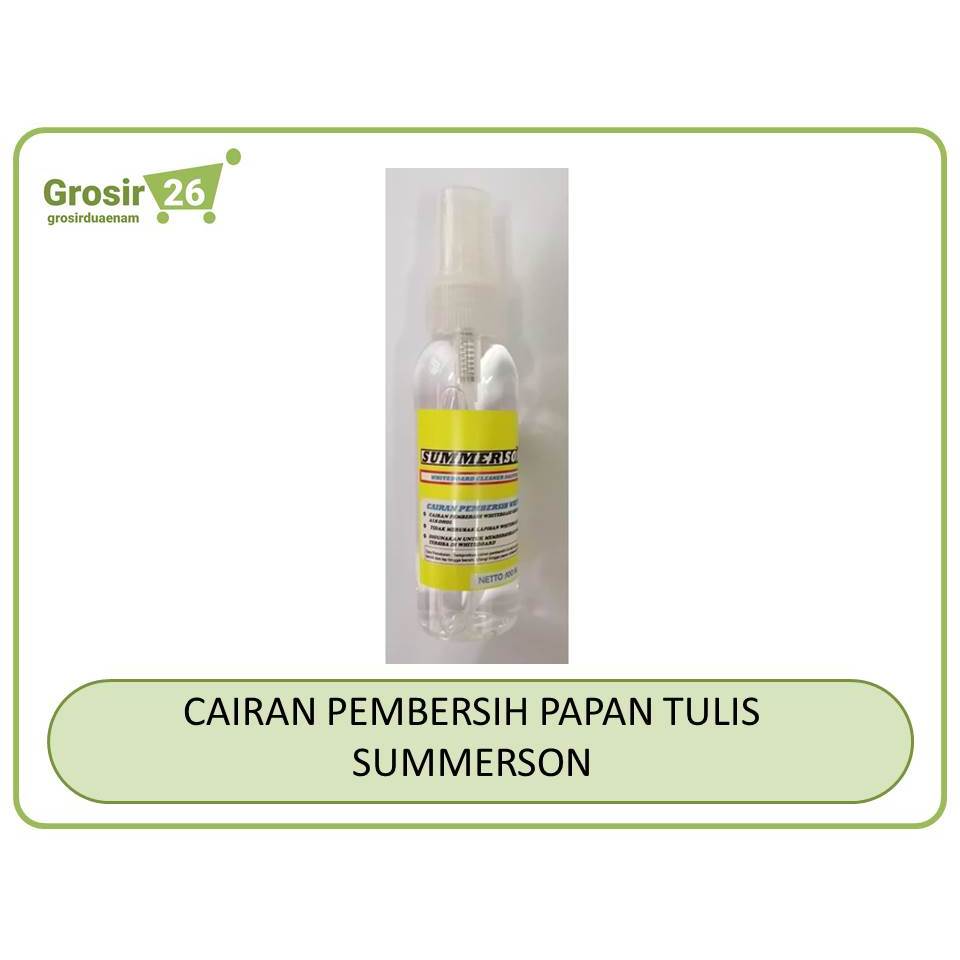 

(1 pcs) cairan pembersih papan tulis putih / whiteboard cleaner solution summerson 100 ml