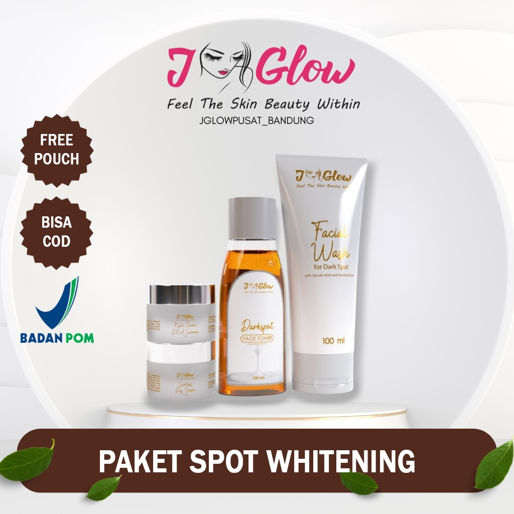 JGLOW - PAKET MURAH - PAKET SPOT WHITENING - Paket Flek Whitening Atasi Flek Hitam Membandel - Hiper