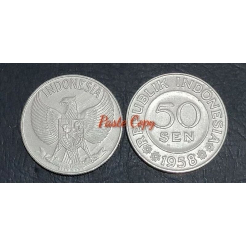 Uang kuno 50 sen garuda Koin 50 sen