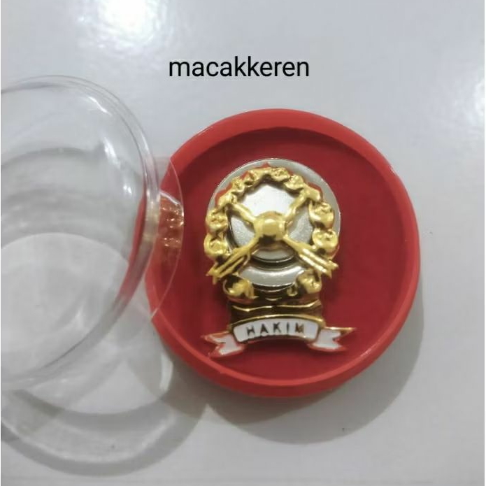 PIN HAKIM Cakra Magnet Sepuh Emas Asli + Free box