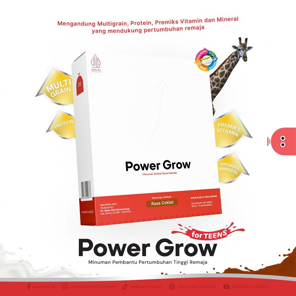

Susu Peninggi Badan Power Grow berkalsium dan nutrisi tinngi(isi 10 sachet) pembutuhan remaja power grow
