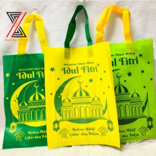 

TAS GOODIE BAG LEBARAN | TAS HAMPERS HANTARAN SOUVENIR KADO IDUL FITRI | TAS SPUNBOND PARCEL SEMBAKO