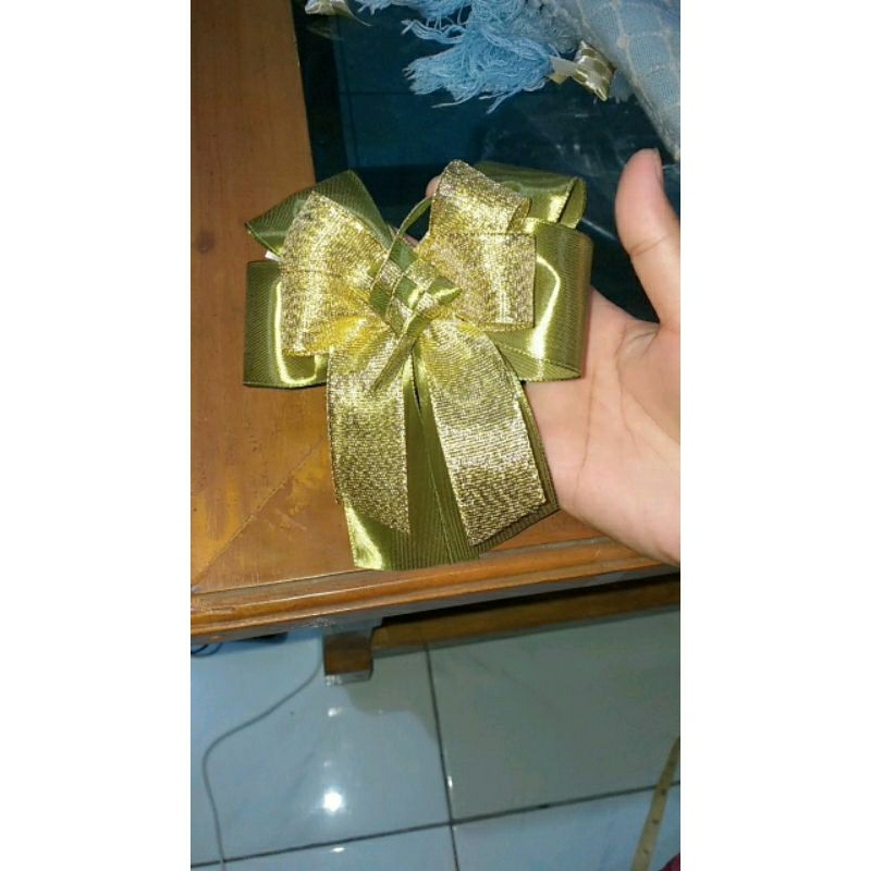 

pita lebaran idul fitri, pita hampers kupat gold