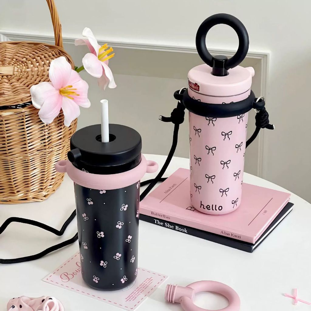 Tumbler Stainless Circle Handle With Strap 720ml SUS316 / Tumbler Stainless Handle Tali / Tumbler