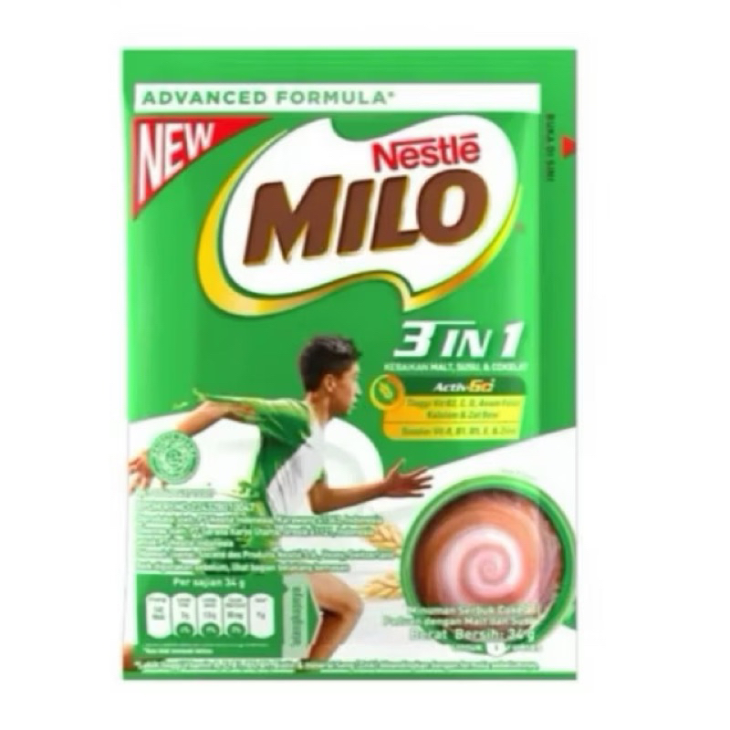 

MILO 3In1 ACTIVE-GO Susu Coklat (10)x35 gr 1 Renceng isi 10 Sachet