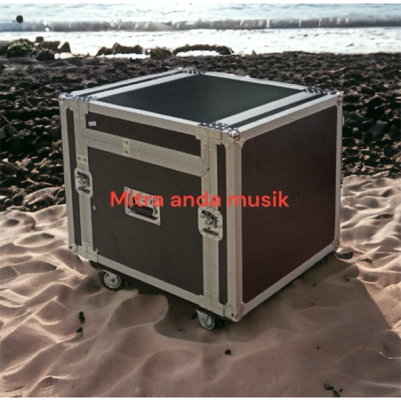 hardcase sound system 4u+mixer roda rak sound system 4u+mixer