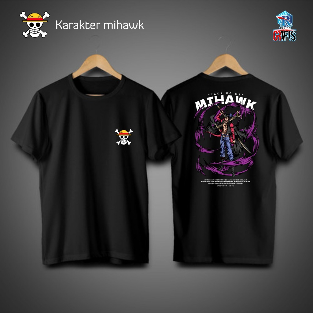 Kaos One Piece Custom Karakter Mihawk