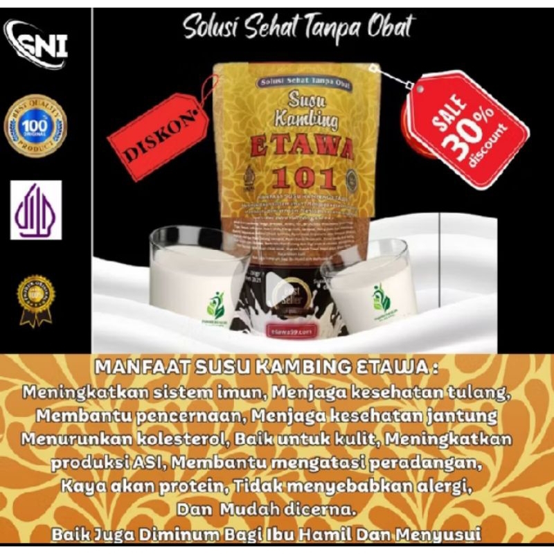 

etawa/susu kambing etawa + gula aren sehat tanpa obat