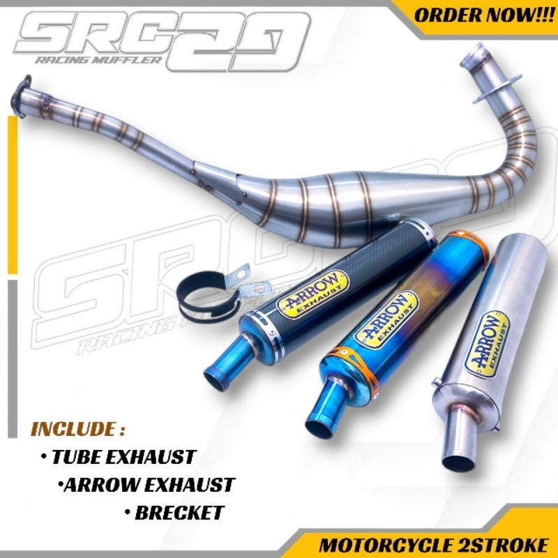 knalpot arrow exhaust for y125zr / 125z - Rxz - Rx king - Rx special - Rxt135 - Yt115 - repsol exaus