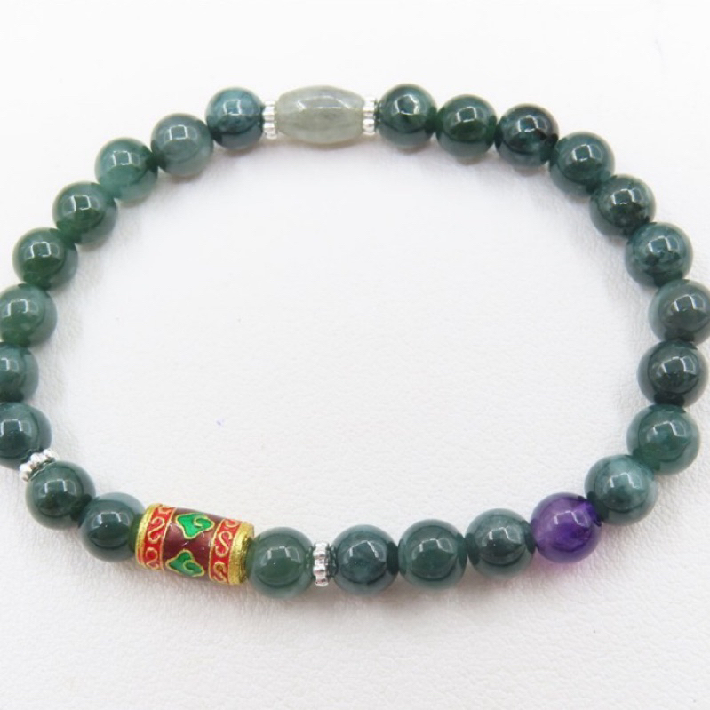 gelang batu jade giok 6mm bersertifikat / gelang batu jade asli