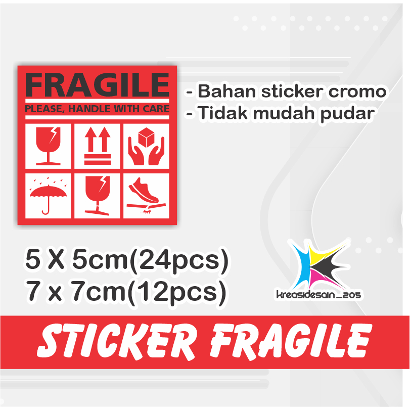 

Sticker Fragile Murah / Sticker Pecah Belah / Label Pengiriman Awas pecah