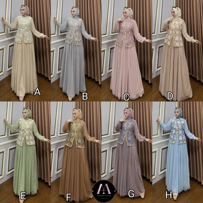 gamis brukat tile by AA (abang aden)