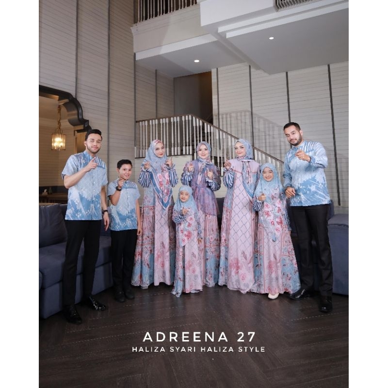 ADREENA 27 FAMILY COUPLE KELUARGA GAMIS SCARF KHIMAR DAILY DRESS BY HALIZA SYARI