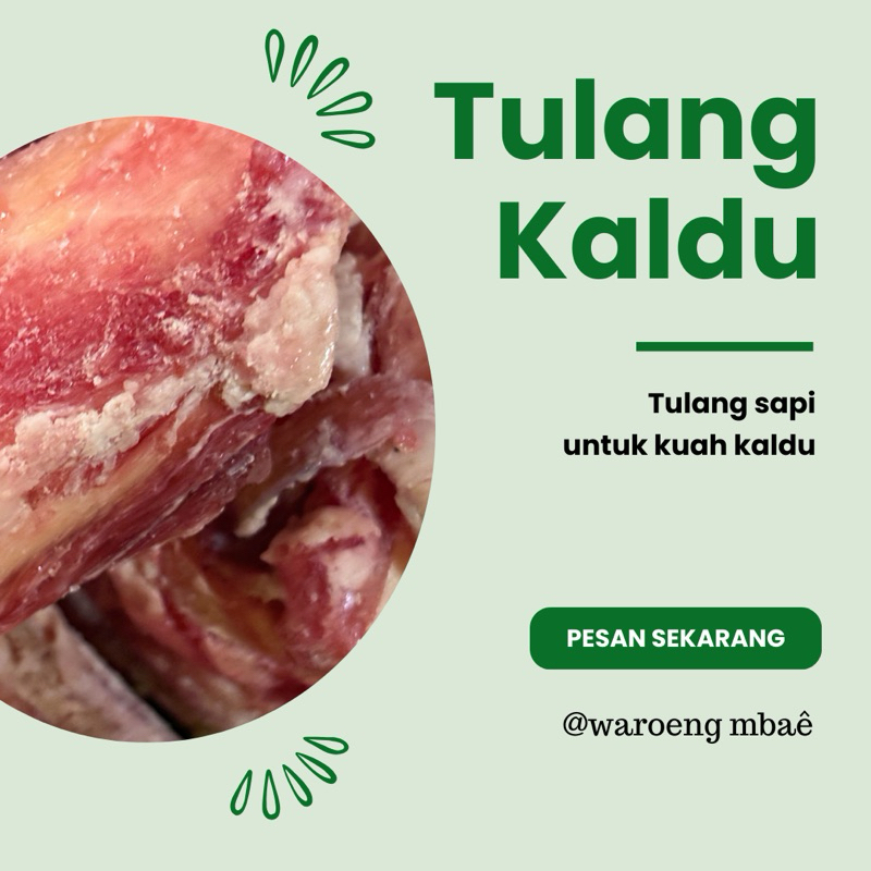 

Tulang Kaldu Sapi bahan Kuah bakso, sop, soto, gulai dll.