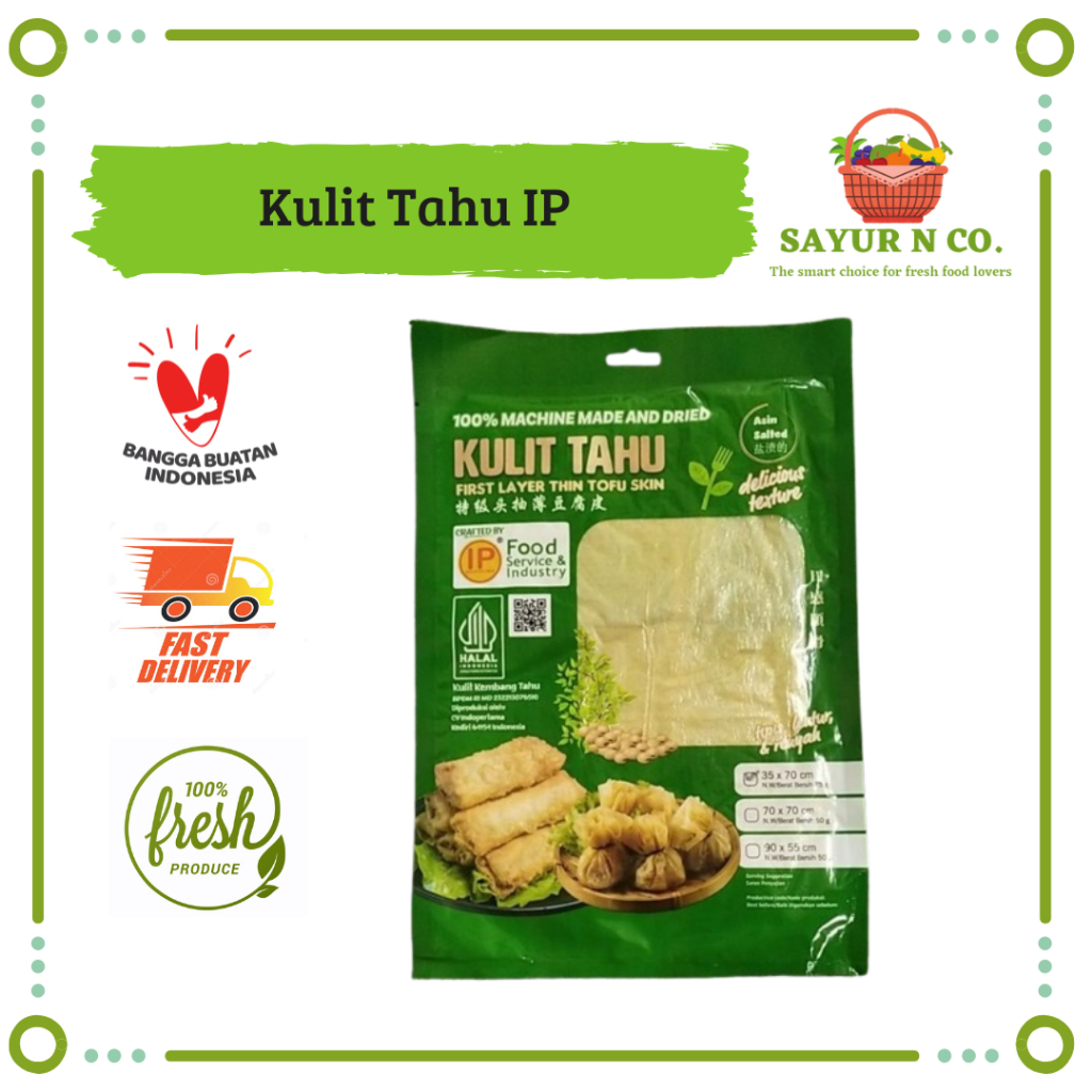 

IP Kulit Tahu Tipis 35 x 70 CM Halal BPOM | Sayur N Co Bekasi