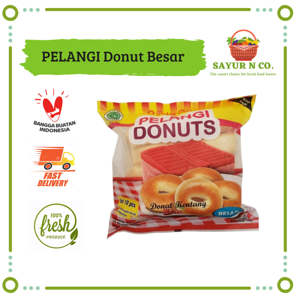 

Pelangi Donuts Kentang Besar Isi 10 | Sayur N Co Bekasi