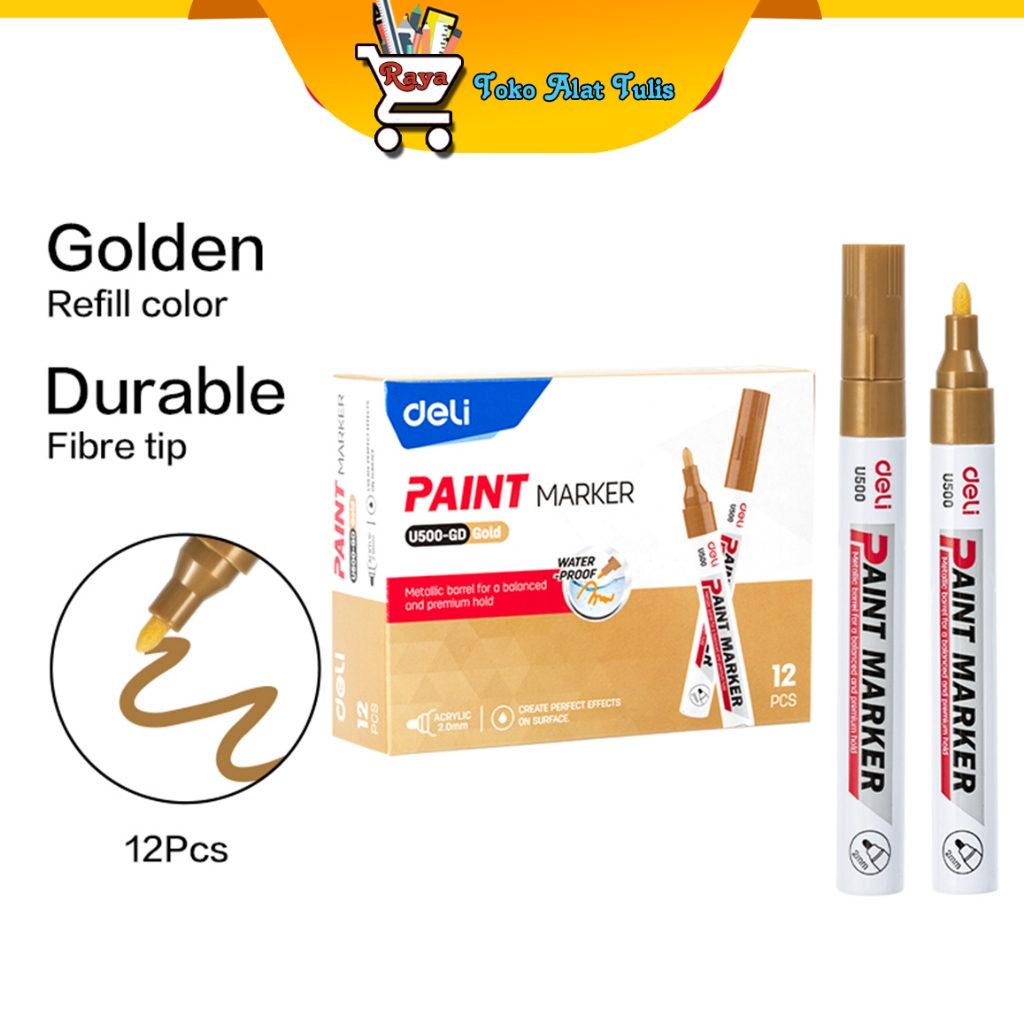 

Deli Spidol Paint Marker 2mm (Gold)