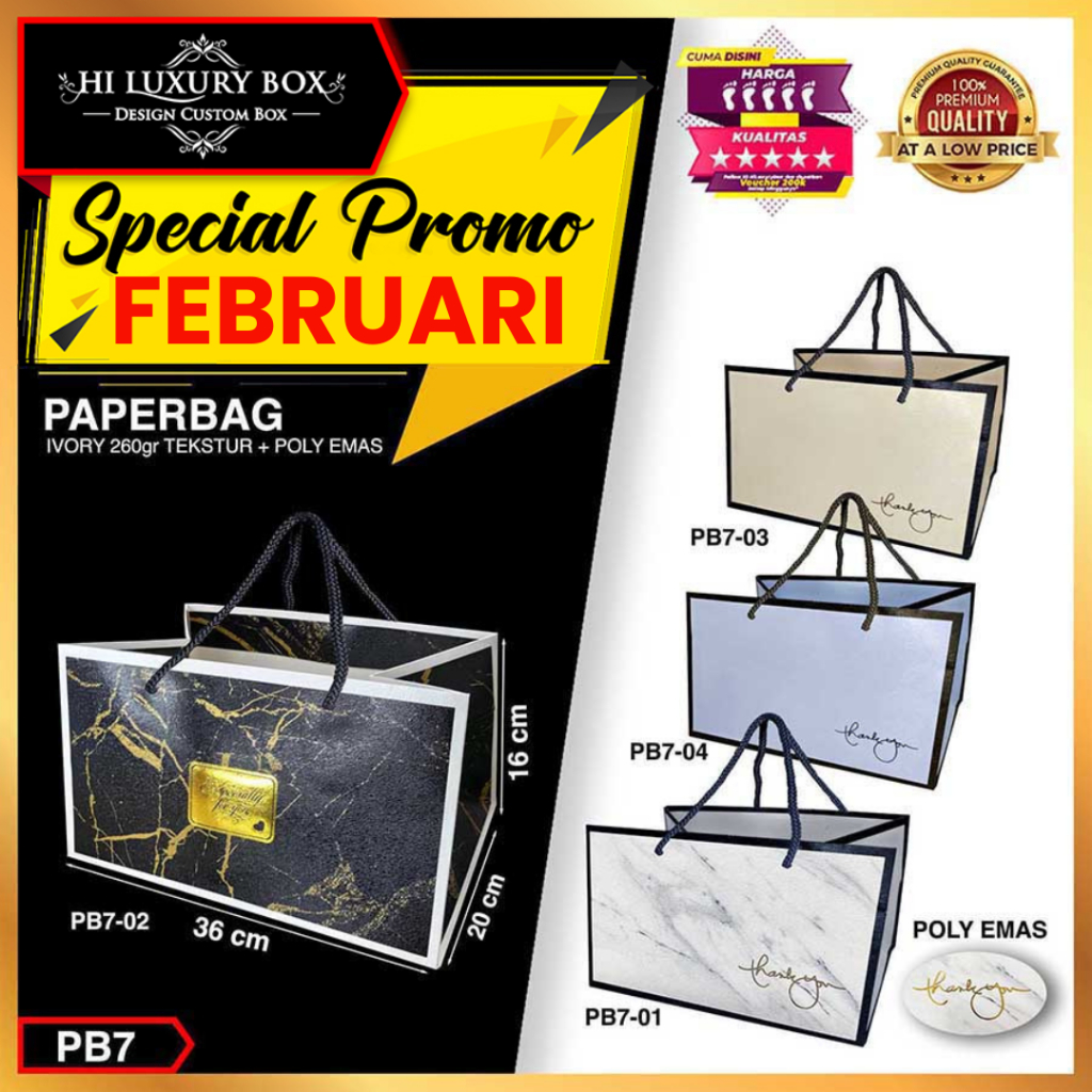 

Paper bag Jumbo Murah - Tas Souvenir Besar - Goddie Bag Marble - Hampers - Hadiah - Kado - Buket PB7