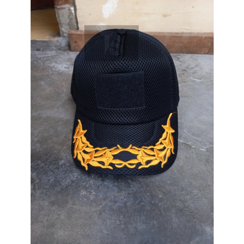 Topi Jaring Perwira Topi Lapangan Pamen MENWA TNI Topi PDL HItam