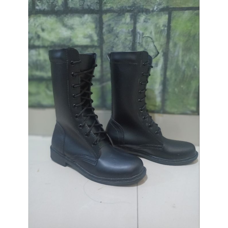 sepatu LKBB paskibra model PDL polos sleting tinggi 28 cm
