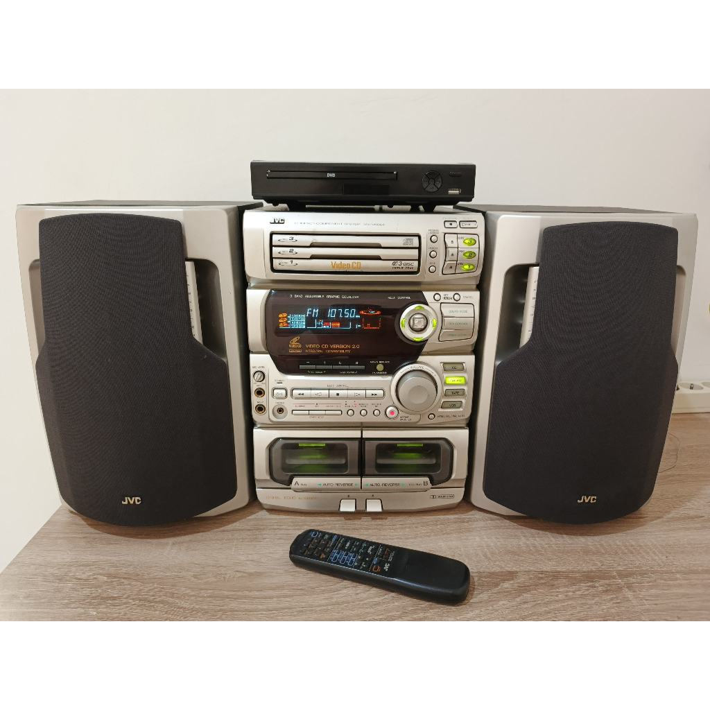 Stereo Tape Compo JVC MX-V888T + DVD/VCD/CD Player