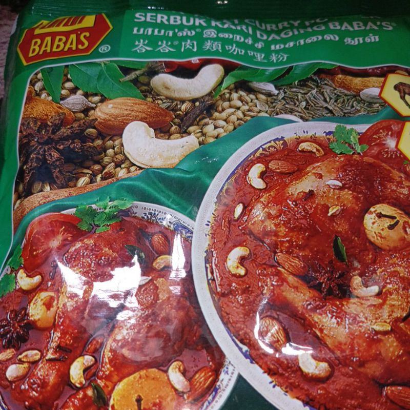 

serbuk kari daging babas original malaysia/250 gr