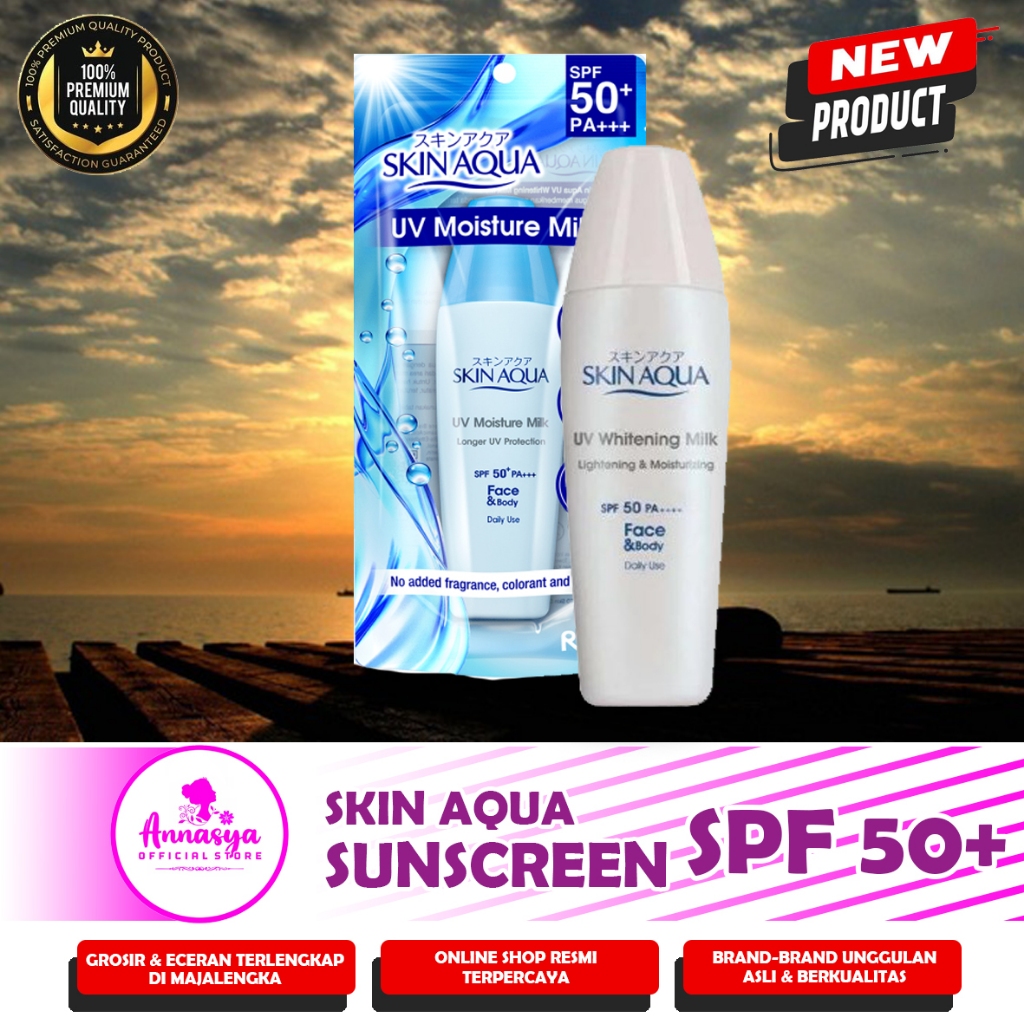 SKIN AQUA Sunscreen SPF 50 PA++++ Tutup Putih | Tutup Biru | Tutup pink | Tutup Hijau Pouch Series 4