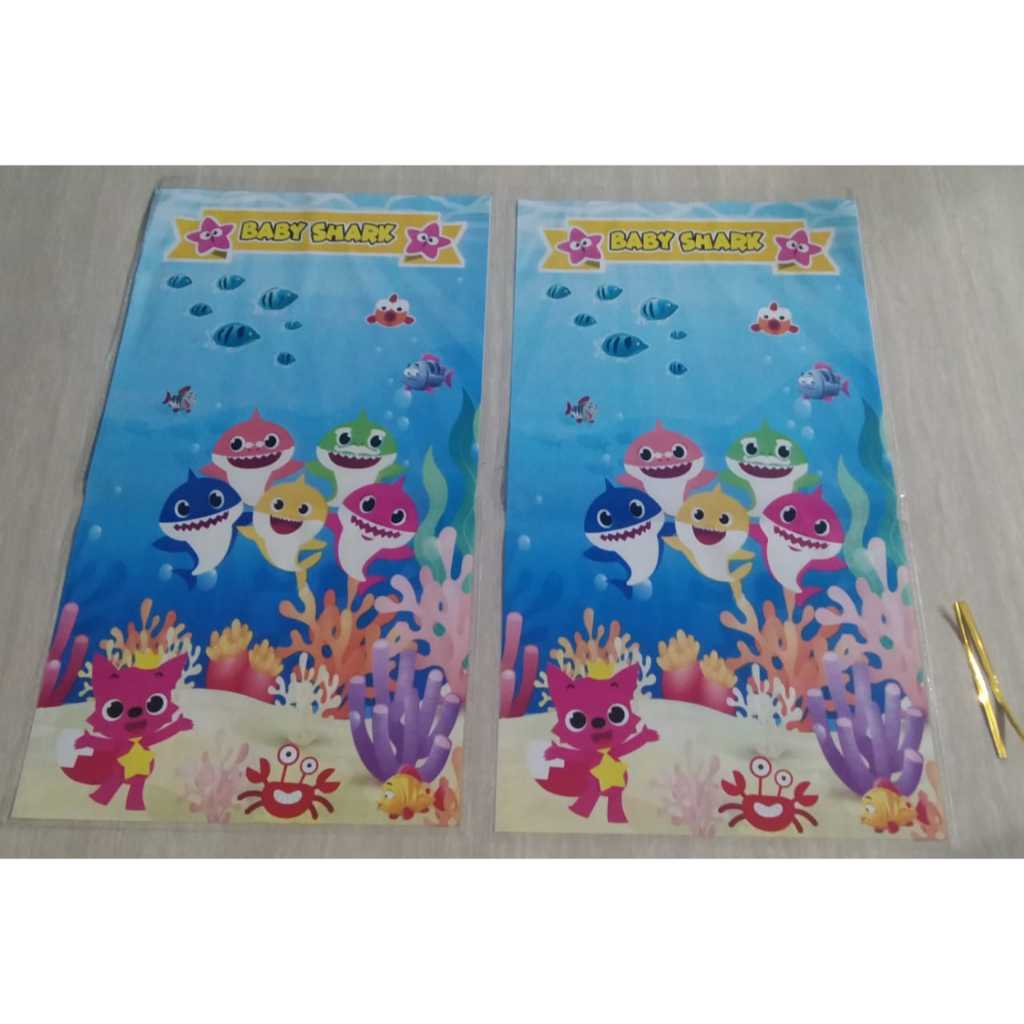 Plastik Ulang Tahun Sedang Baby Shark Jual Perpcs