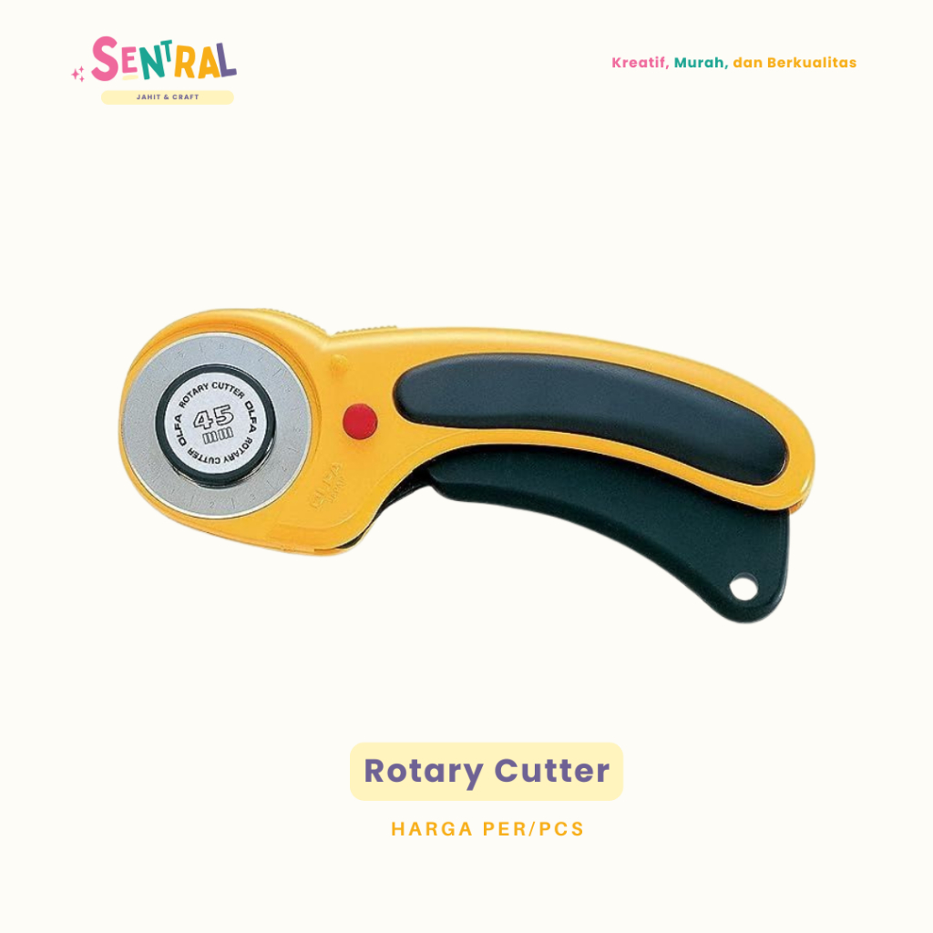 

[1 Pcs] Rotary Cutter / Alat Potong Bahan Kain dan Kertas 45mm