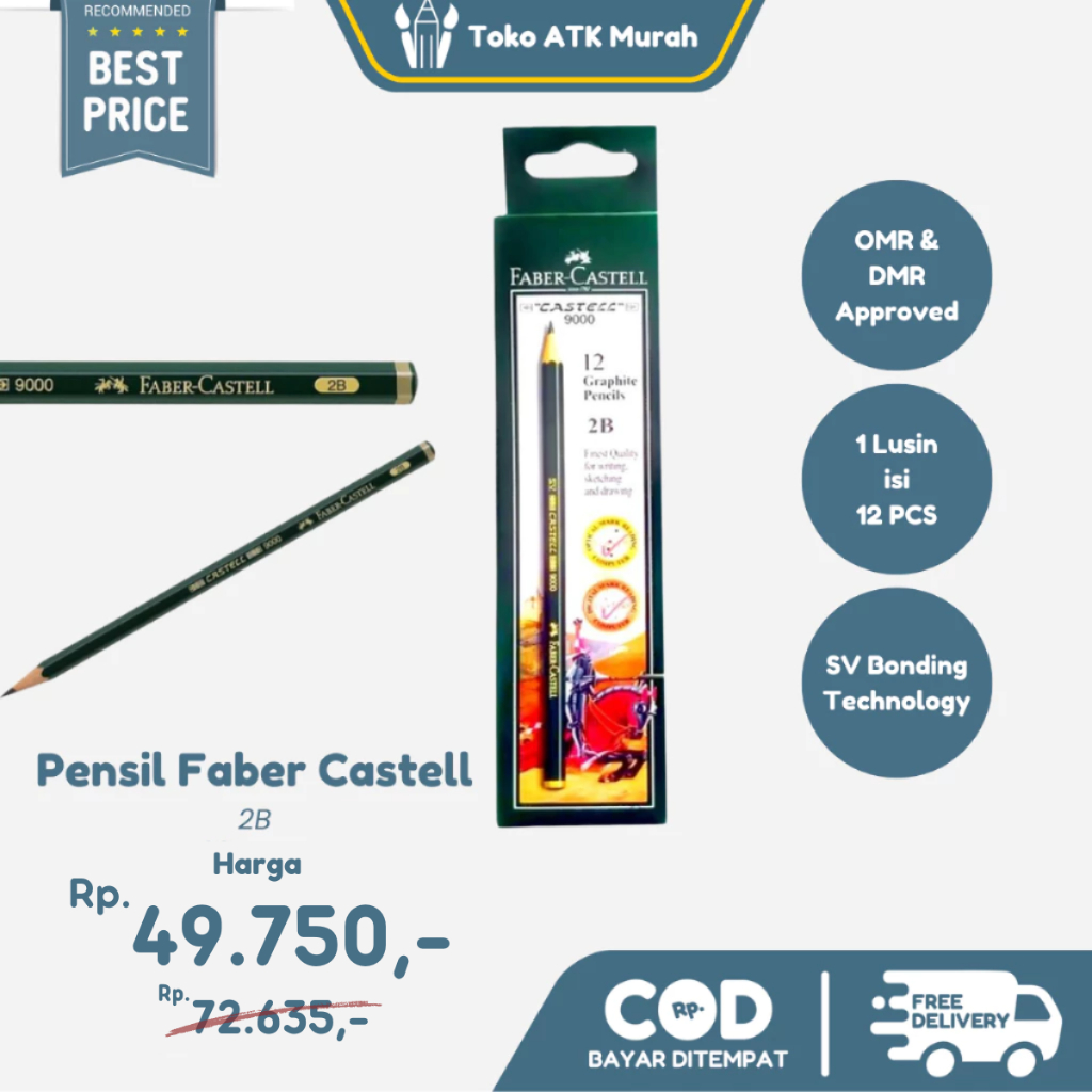 

Pensil Faber Castell 2B 1 Lusin / 12 pcs