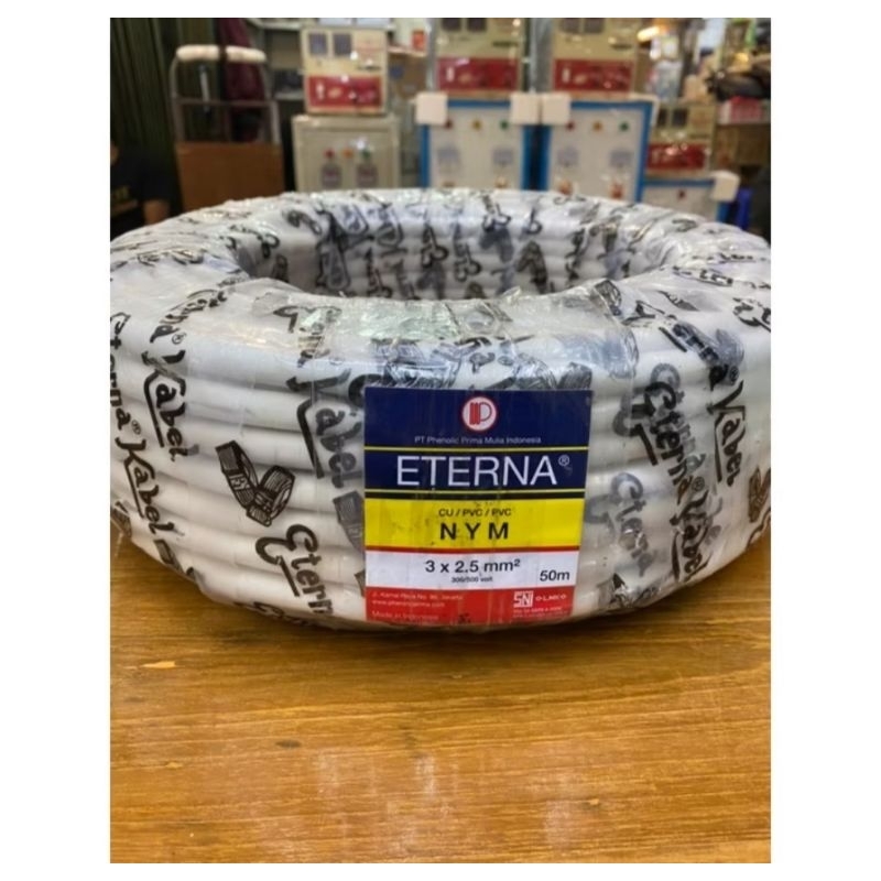 Kabel Eterna ETERNA NYM 3x2.5 3X2.5 Kawat Tembaga @50Meter Original Eterna