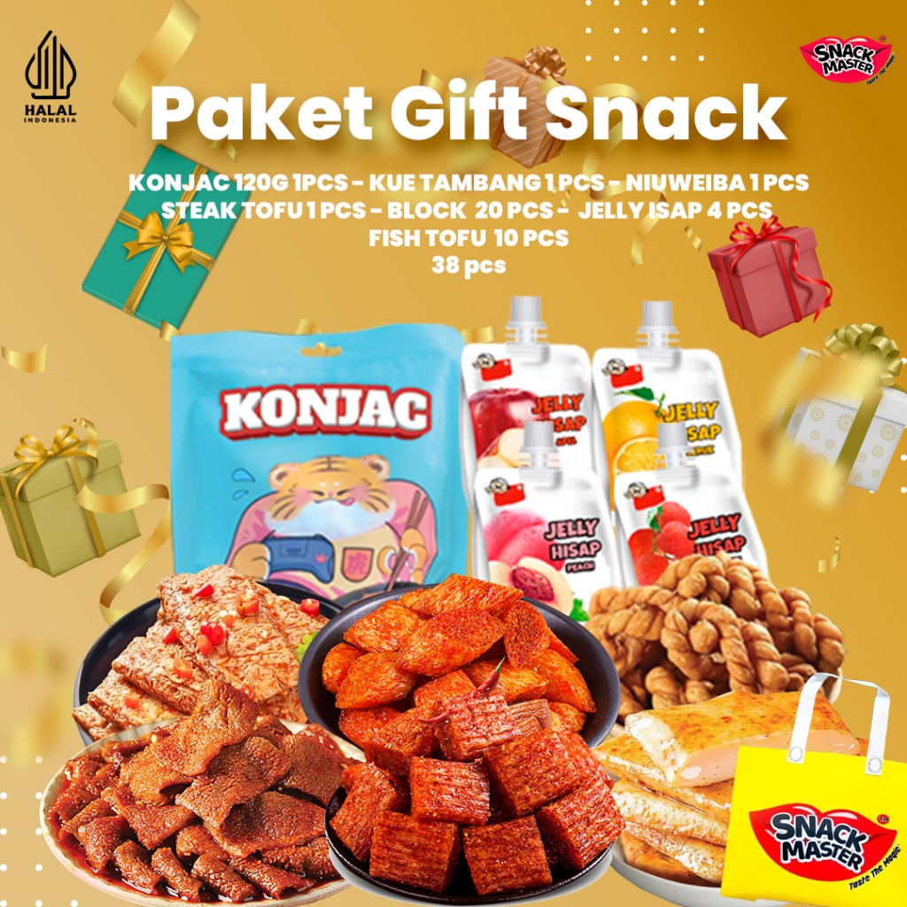 

[SPECIAL HAMPERS LIMITED EDITION] Snack Package Get 27pcs Item | Kue Tambang Gurih Jelly Mangga Leci Peach Koro BBQ Balado
