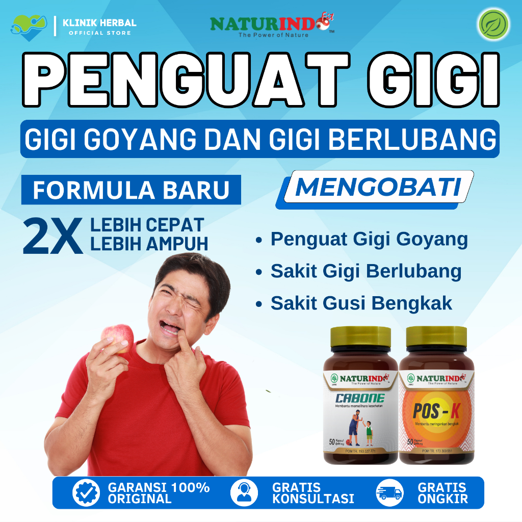 Obat Gigi Goyang Herbal Ampuh Penguat Gigi Goyang dan Berlubang Cabone