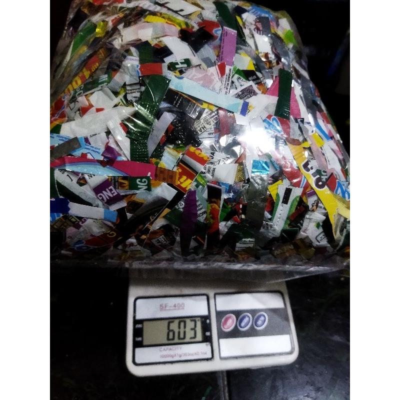 Potongan sampah Ecobrick 600gram