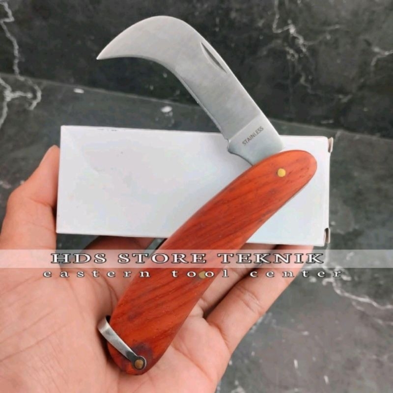 Pisau Tukang Kebun Pisau Lipat Okulasi Knife Prunning Okulasi / Pisau Cangkok Sabit Ukir