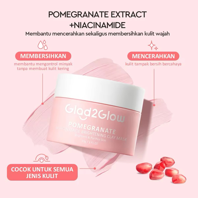 Pomegranate Glow Brightening Clay Mask