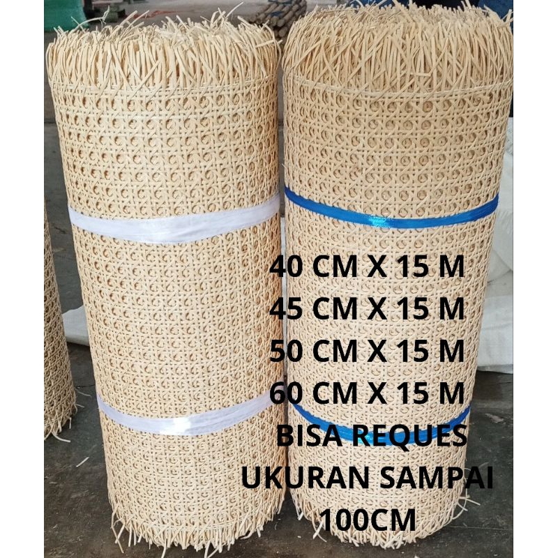 Anyaman Lembaran Rotan / Webbing Open Rotan / Mata Ayam / Kembang Tanjung