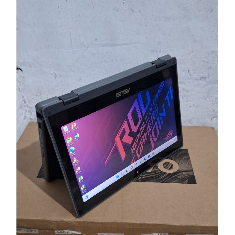 Notebook Asus BR1100FKA (Touchscreen), Mulus Istimewa, Layar bisa Flip 360° Jadi Tablet, Intel-N4500