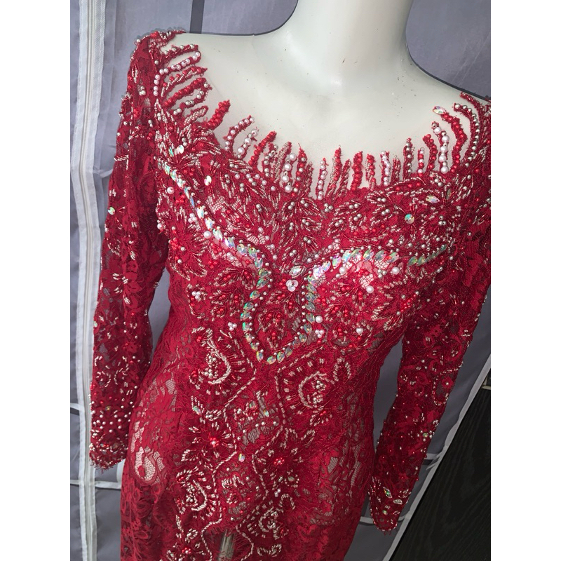 kebaya pengantin/kondangan warna merah